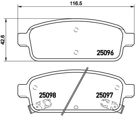 BREMBO P 59 080X Brake Pad Set, disc brake