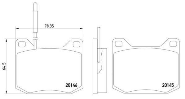 BREMBO P 61 004 Brake Pad Set, disc brake