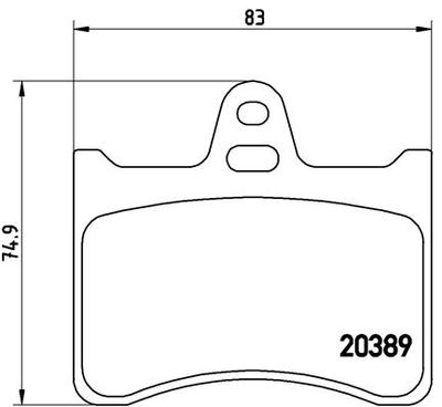 Brake Pad Set, disc brake BREMBO P 61 019