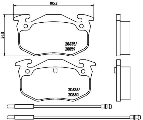 BREMBO P 61 029 Brake Pad Set, disc brake