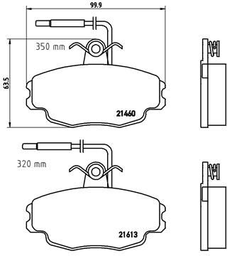 BREMBO P 61 043 Brake Pad Set, disc brake