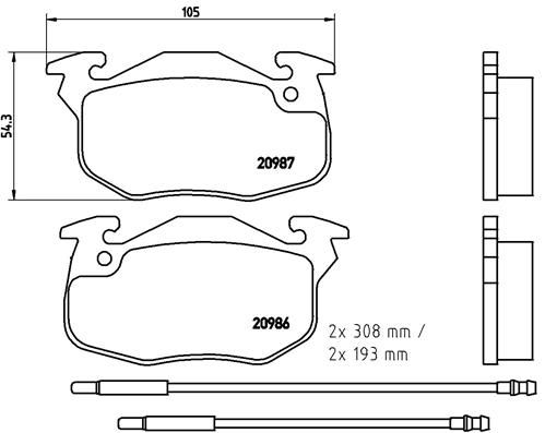 BREMBO P 61 044 Brake Pad Set, disc brake