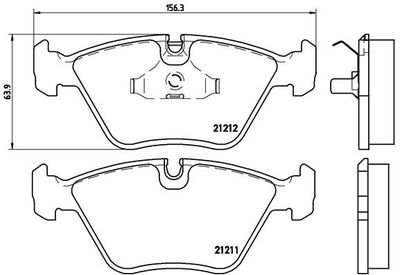 Brake Pad Set, disc brake BREMBO P 61 049