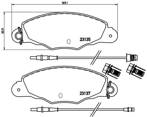 BREMBO P 61 061 Brake Pad Set, disc brake