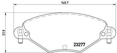 Brake Pad Set, disc brake BREMBO P 61 071