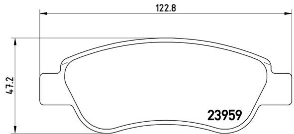 BREMBO P 61 081 Brake Pad Set, disc brake
