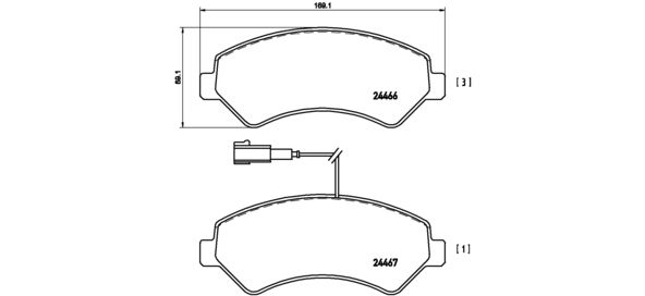 BREMBO P 61 093 Brake Pad Set, disc brake