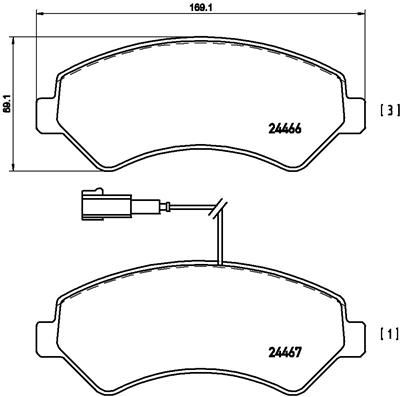 BREMBO P 61 094 Brake Pad Set, disc brake