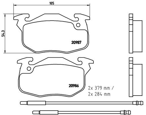 BREMBO P 61 099 Brake Pad Set, disc brake