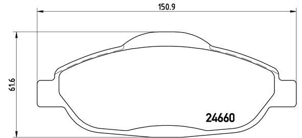 BREMBO P 61 101 Brake Pad Set, disc brake