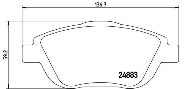 BREMBO P 61 103 Brake Pad Set, disc brake