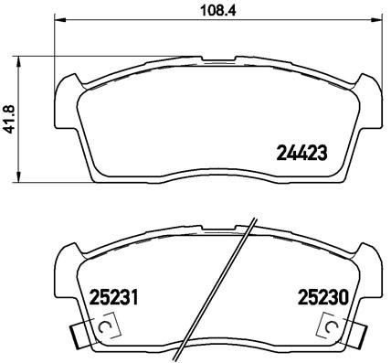 BREMBO P 61 108 Brake Pad Set, disc brake