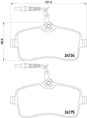 BREMBO P 61 109 Brake Pad Set, disc brake