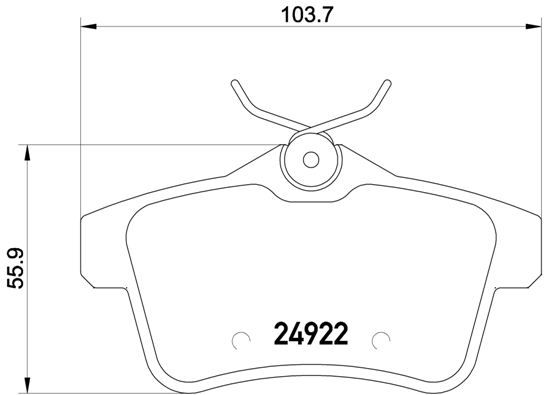 BREMBO P 61 114X Brake Pad Set, disc brake