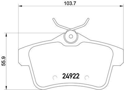 Brake Pad Set, disc brake BREMBO P 61 114X