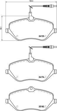 BREMBO P 61 119 Brake Pad Set, disc brake