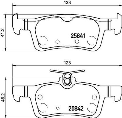 Brake Pad Set, disc brake BREMBO P 61 121