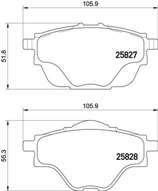 Brake Pad Set, disc brake BREMBO P 61 124