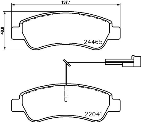BREMBO P 61 125 Brake Pad Set, disc brake