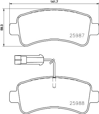 BREMBO P 61 130 Brake Pad Set, disc brake