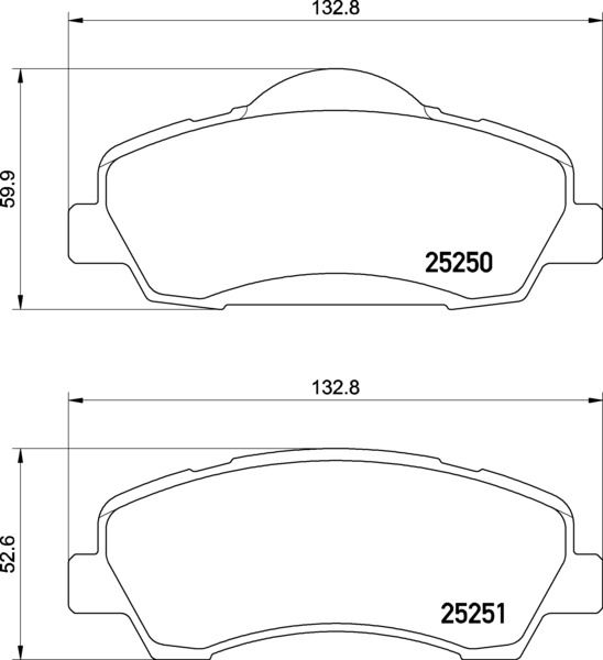 BREMBO P 61 138 Brake Pad Set, disc brake