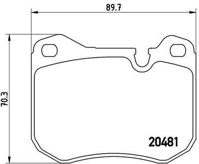 Brake Pad Set, disc brake BREMBO P 65 002