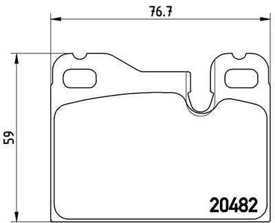Brake Pad Set, disc brake BREMBO P 65 003