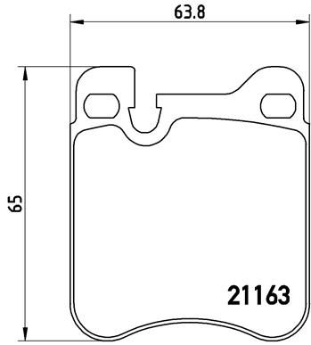 Brake Pad Set, disc brake BREMBO P 65 010