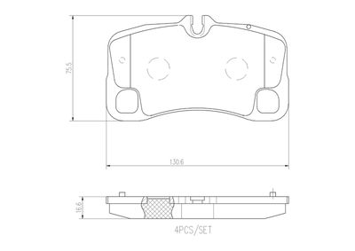 Brake Pad Set, disc brake BREMBO P 65 035