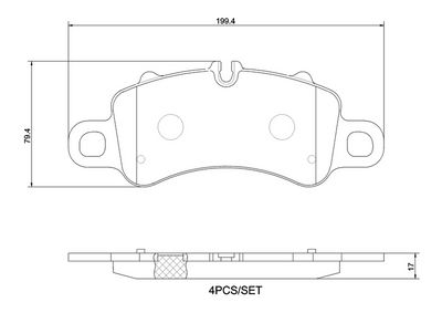 Brake Pad Set, disc brake BREMBO P 65 041