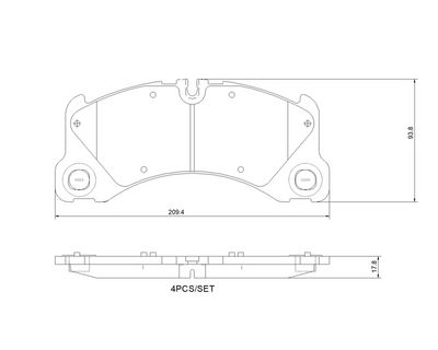 Brake Pad Set, disc brake BREMBO P 65 046
