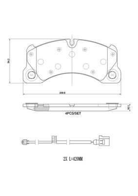 Brake Pad Set, disc brake BREMBO P 65 049
