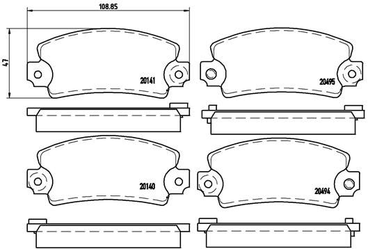BREMBO P 68 001 Brake Pad Set, disc brake