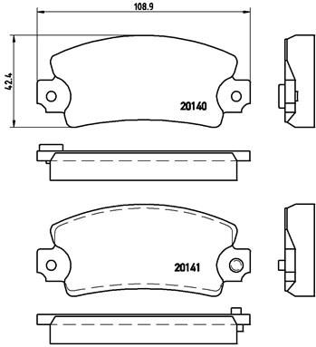 BREMBO P 68 004 Brake Pad Set, disc brake