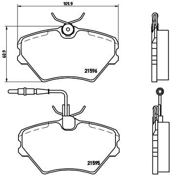 Brake Pad Set, disc brake BREMBO P 68 022
