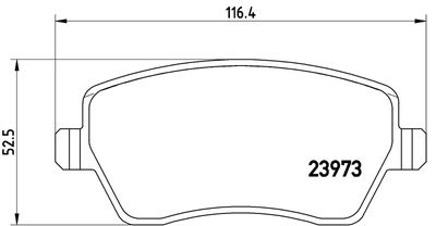 Brake Pad Set, disc brake BREMBO P 68 033E