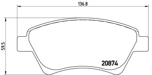 BREMBO P 68 034 Brake Pad Set, disc brake
