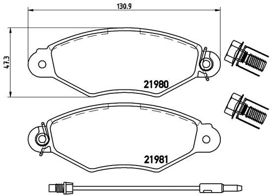 BREMBO P 68 042 Brake Pad Set, disc brake