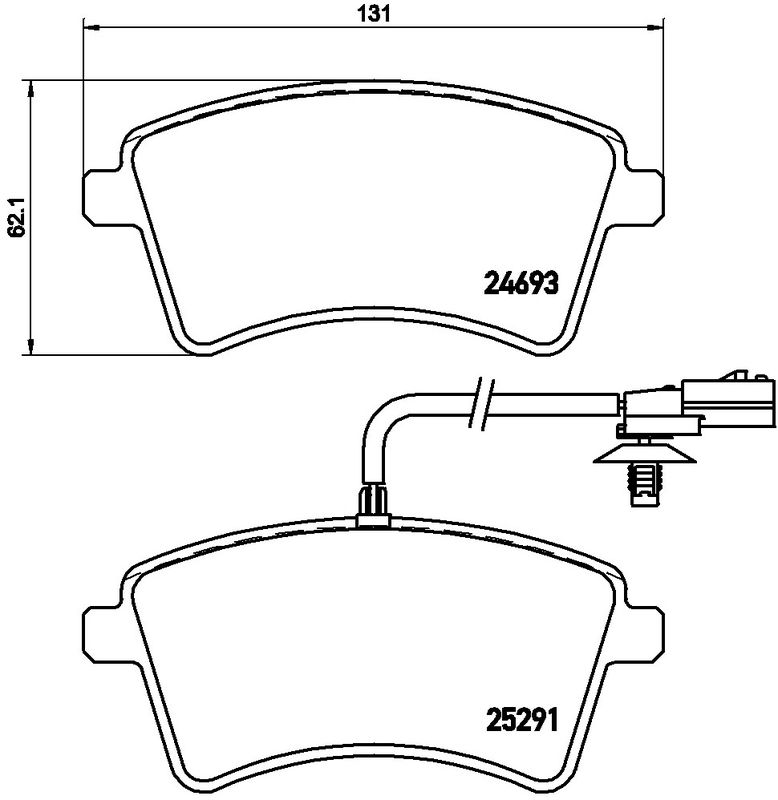 BREMBO P 68 058E Brake Pad Set, disc brake