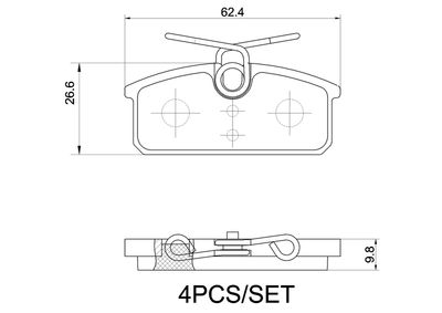 Brake Pad Set, disc brake BREMBO P 68 077