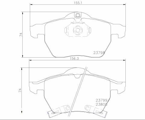 BREMBO P 71 007 Brake Pad Set, disc brake