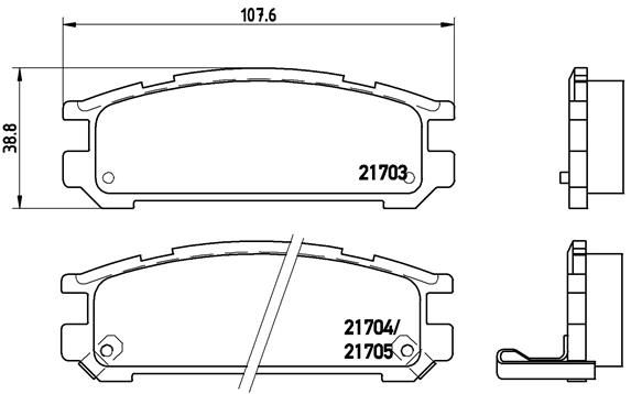 BREMBO P 78 005 Brake Pad Set, disc brake