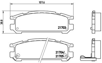 Brake Pad Set, disc brake BREMBO P 78 005