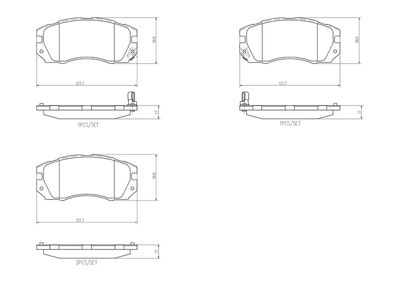 Brake Pad Set, disc brake BREMBO P 78 007
