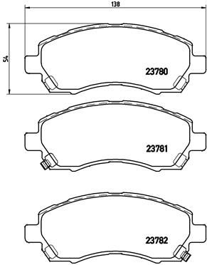 Brake Pad Set, disc brake BREMBO P 78 009