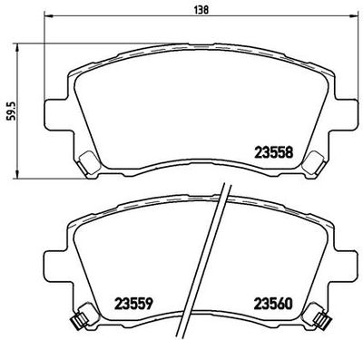 Brake Pad Set, disc brake BREMBO P 78 010X