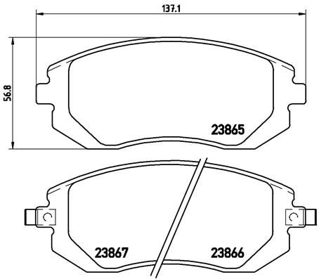 BREMBO P 78 013X Brake Pad Set, disc brake