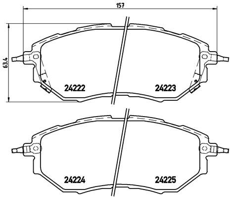 BREMBO P 78 017 Brake Pad Set, disc brake