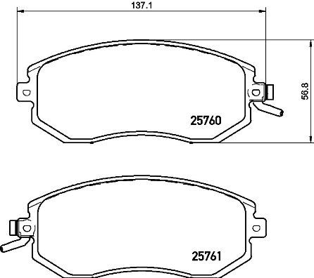 BREMBO P 78 021X Brake Pad Set, disc brake