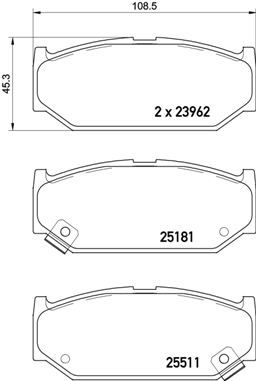 BREMBO P 79 031 Brake Pad Set, disc brake